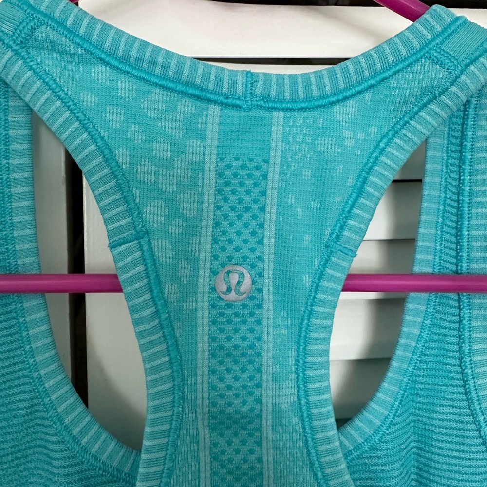 Blue Lululemon cross back tank top (not cropped)